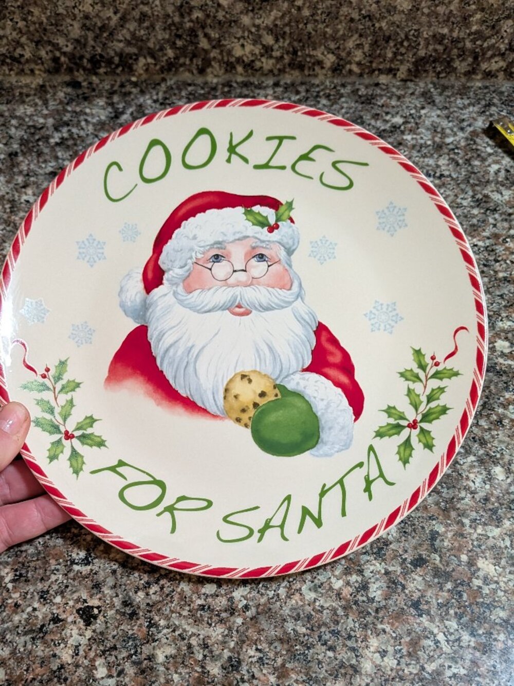 Lenox American by Design Cookies for Santa Plate 9.5in Christmas Holiday Holly
